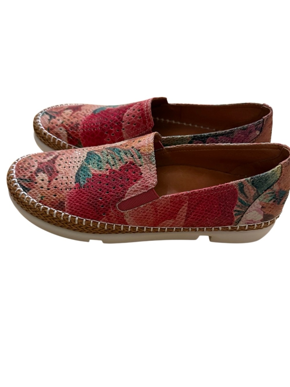 L'Amour Des Pieds Stazzema Slipon Floral Print Leather Shoe Size 10 - Picture 9 of 12